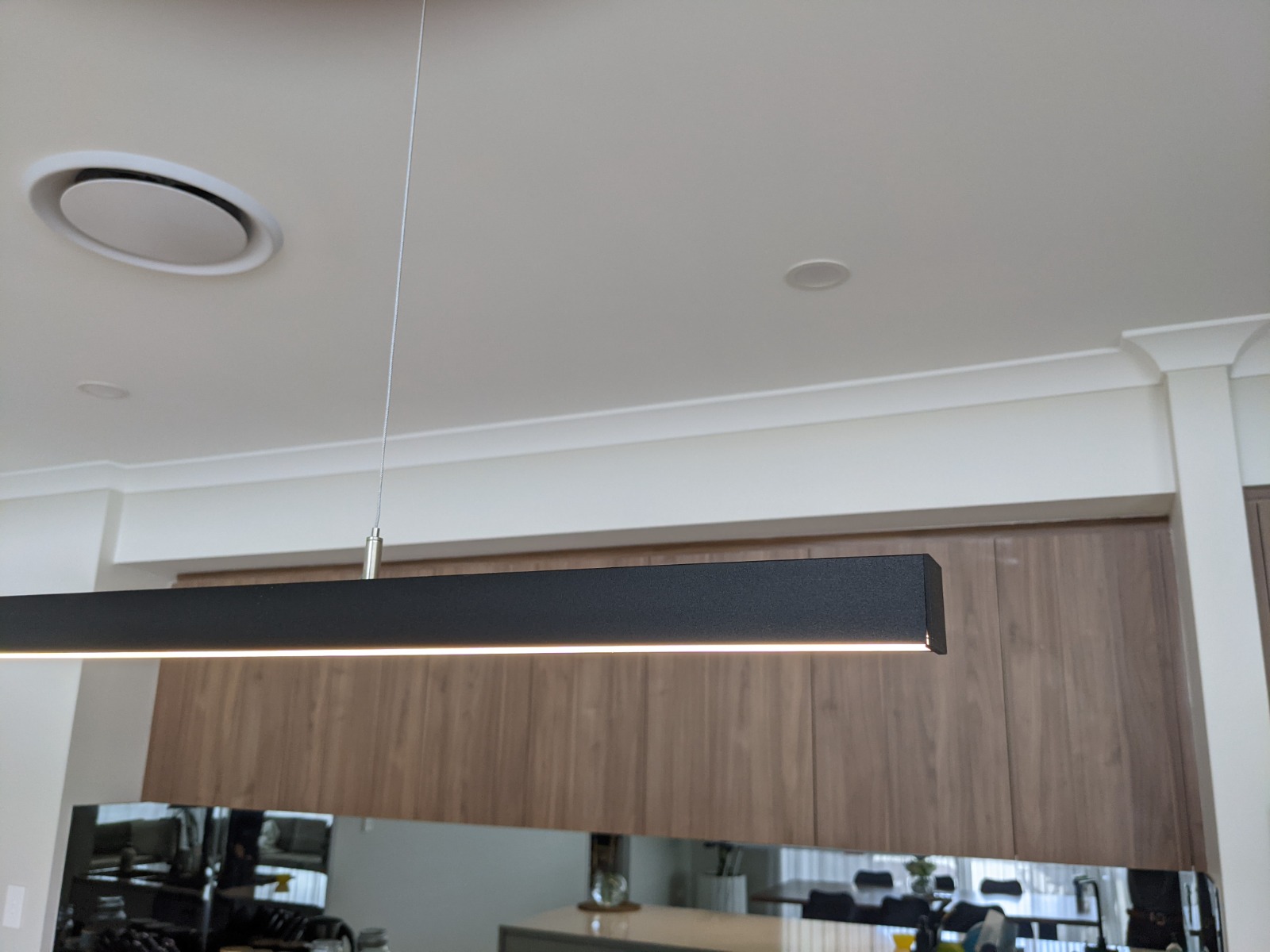 Ailia Sleek 35x37 2m Long Linear LED Pendant Light - lifestyle 3
