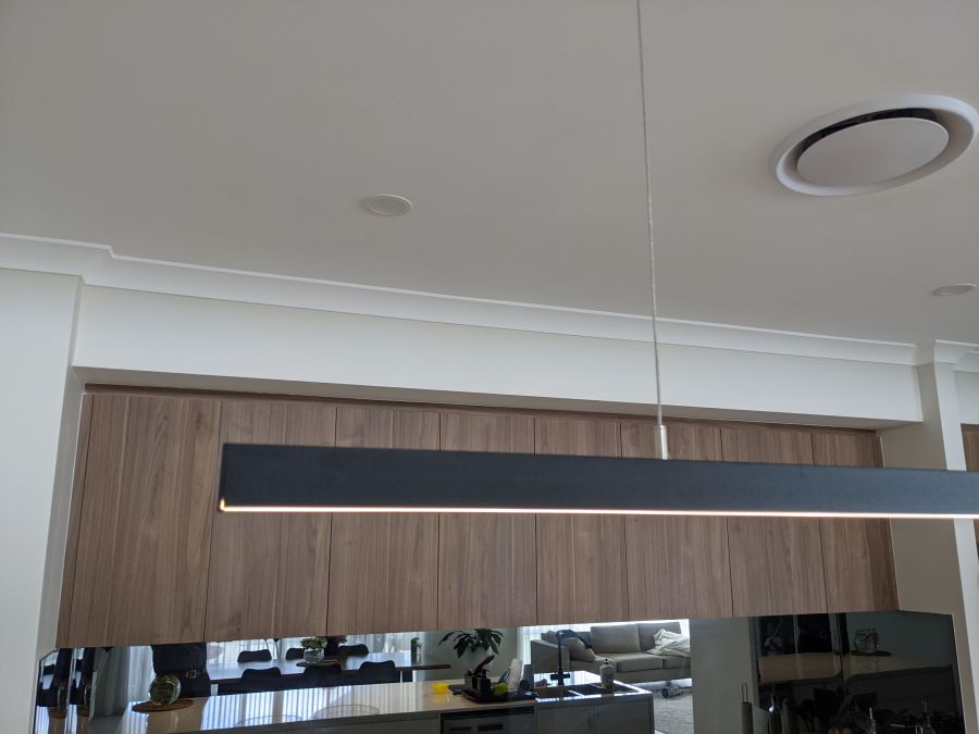 Ailia Sleek 35x37 Black aluminium Linear pendant