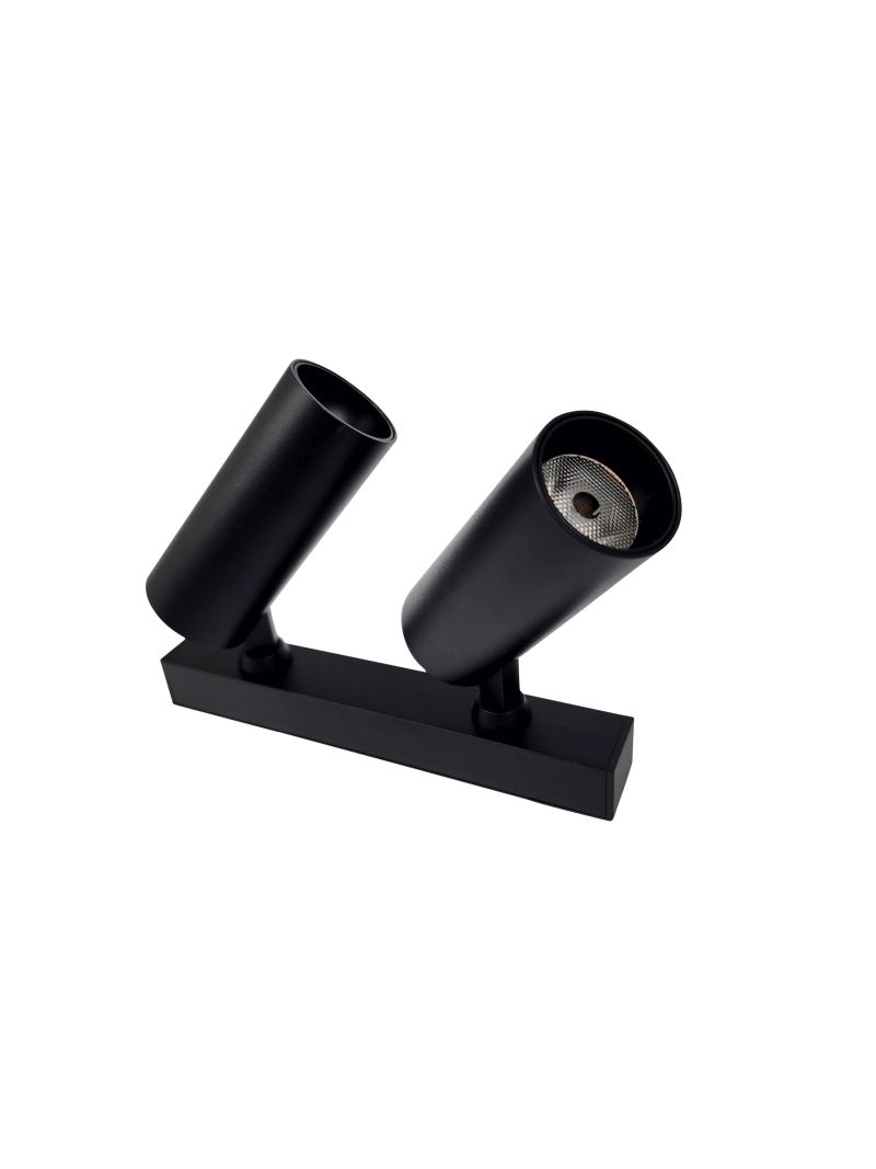 Magnetic Track Spot 35 Double adjustable spotlight head - Black