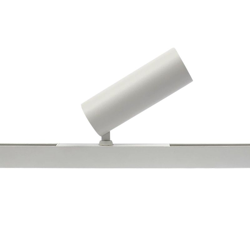 Magnetic Track Spot 50 Single adjustable spotlight head - White in track