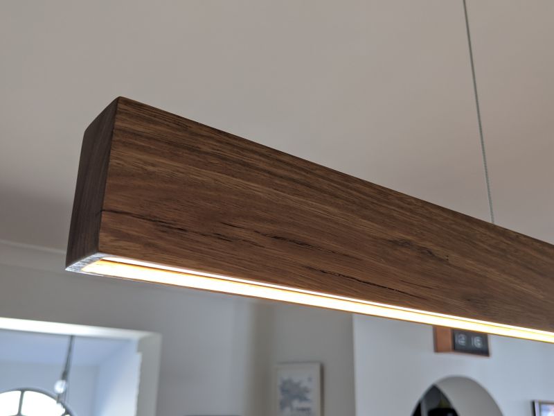 Spotted Gum Timber Pendant - Installed Pic 2