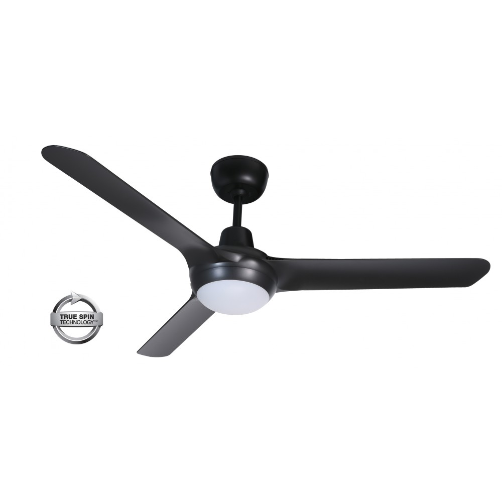 Ventair Spyda Ceiling Fan with LED Light - Black