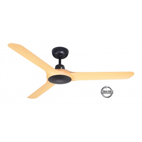 Spyda 50inch Ceiling Fan - Black / Bamboo