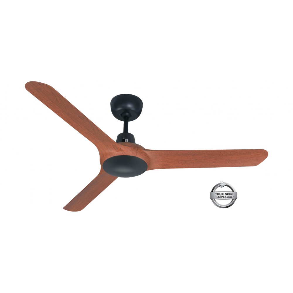 Spyda 50inch Ceiling Fan - Black / Teak
