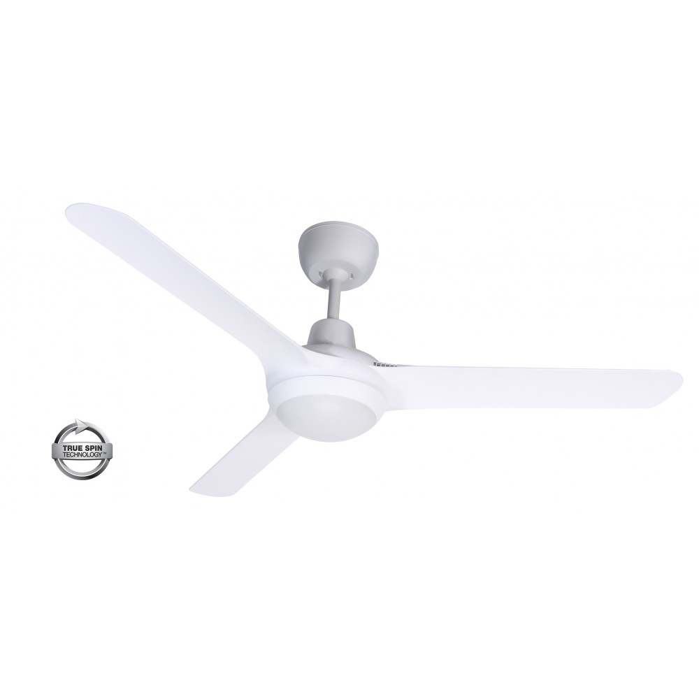 Ventair Spyda Ceiling Fan with LED Light - White