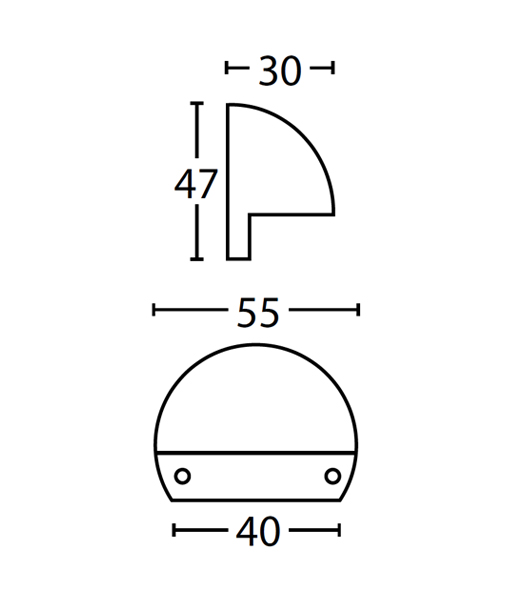 CLA STE10 Nickel Plated solid brass step light  - size