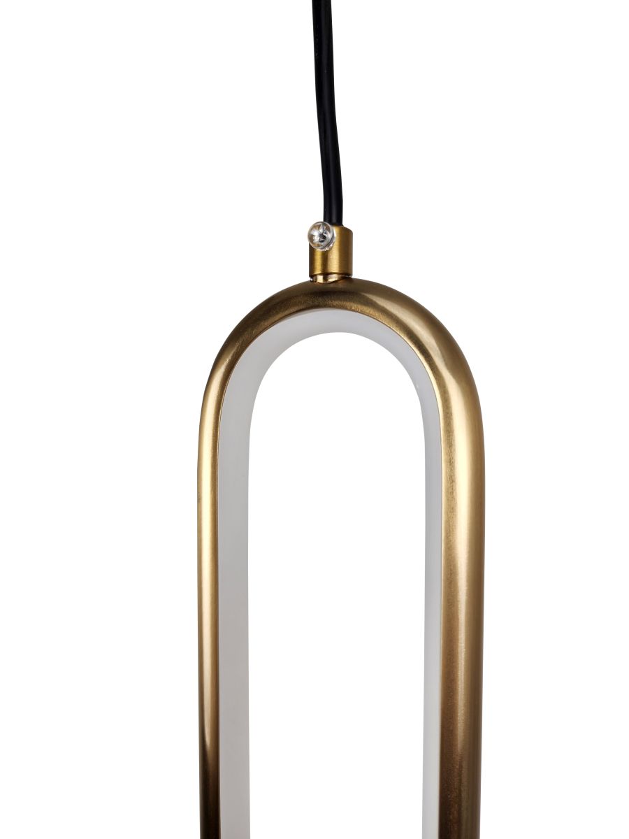 Ailia Imports Stile 18w LED Pendant Light - Brushed Brass closeup
