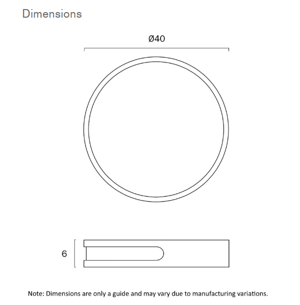 Telbix Thalia Teak Timber Round Oyster light - 24w Dimensions