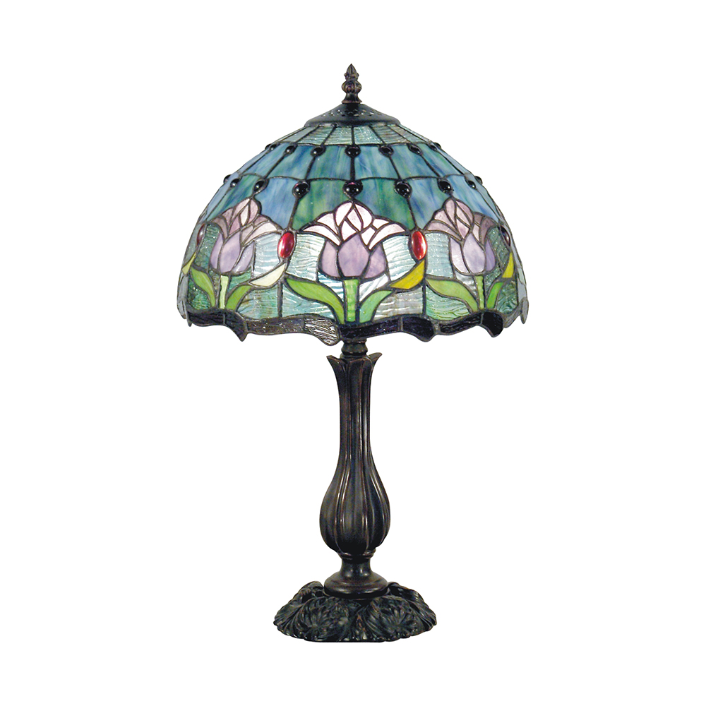 G&G Brothers TL-12235/AKG Mauve Tulip Table Lamp
