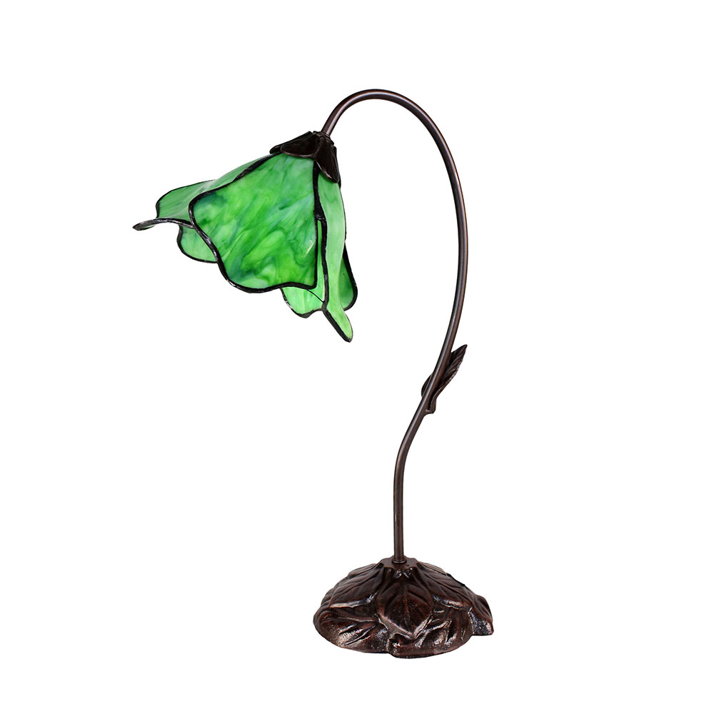 G&G Brothers TL-AL/6GR Green Lotus Table Lamp