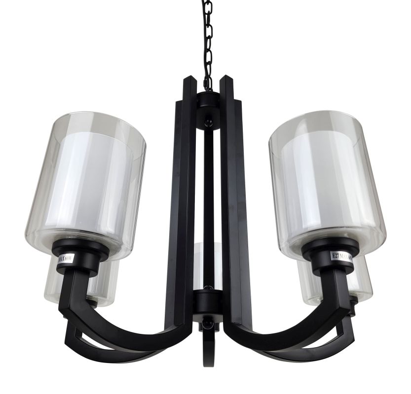 Ailia Imports Totten 5 Light Black Pendant Light - 3