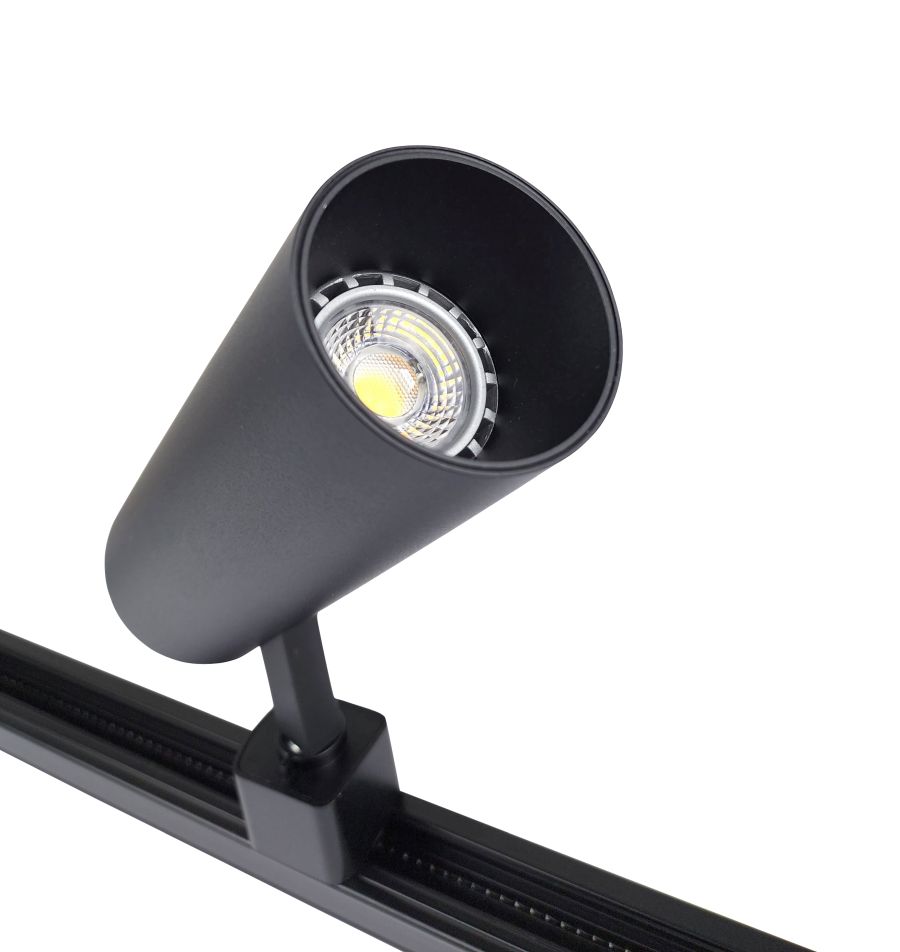 Ailia Imports Trent 1 Light Black Track Spotlight - closeup