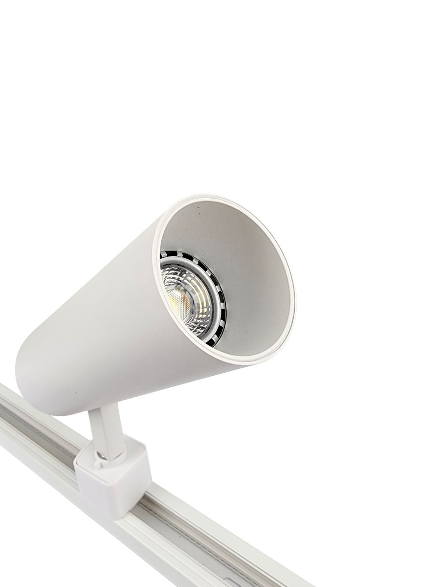 Ailia Imports Trent 1 Light White Track Spotlight - closeup face