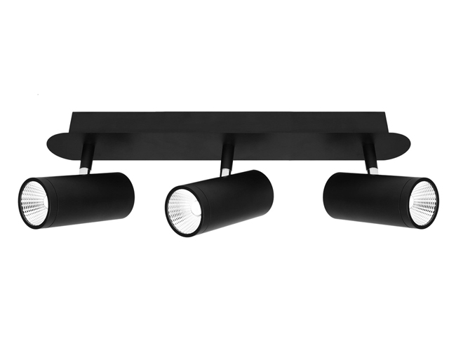 Urban 3 Light Black Spotlight - Cougar