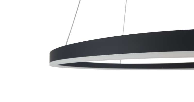 Ailia Imports Vincent 36w LED Black Pendant - close up