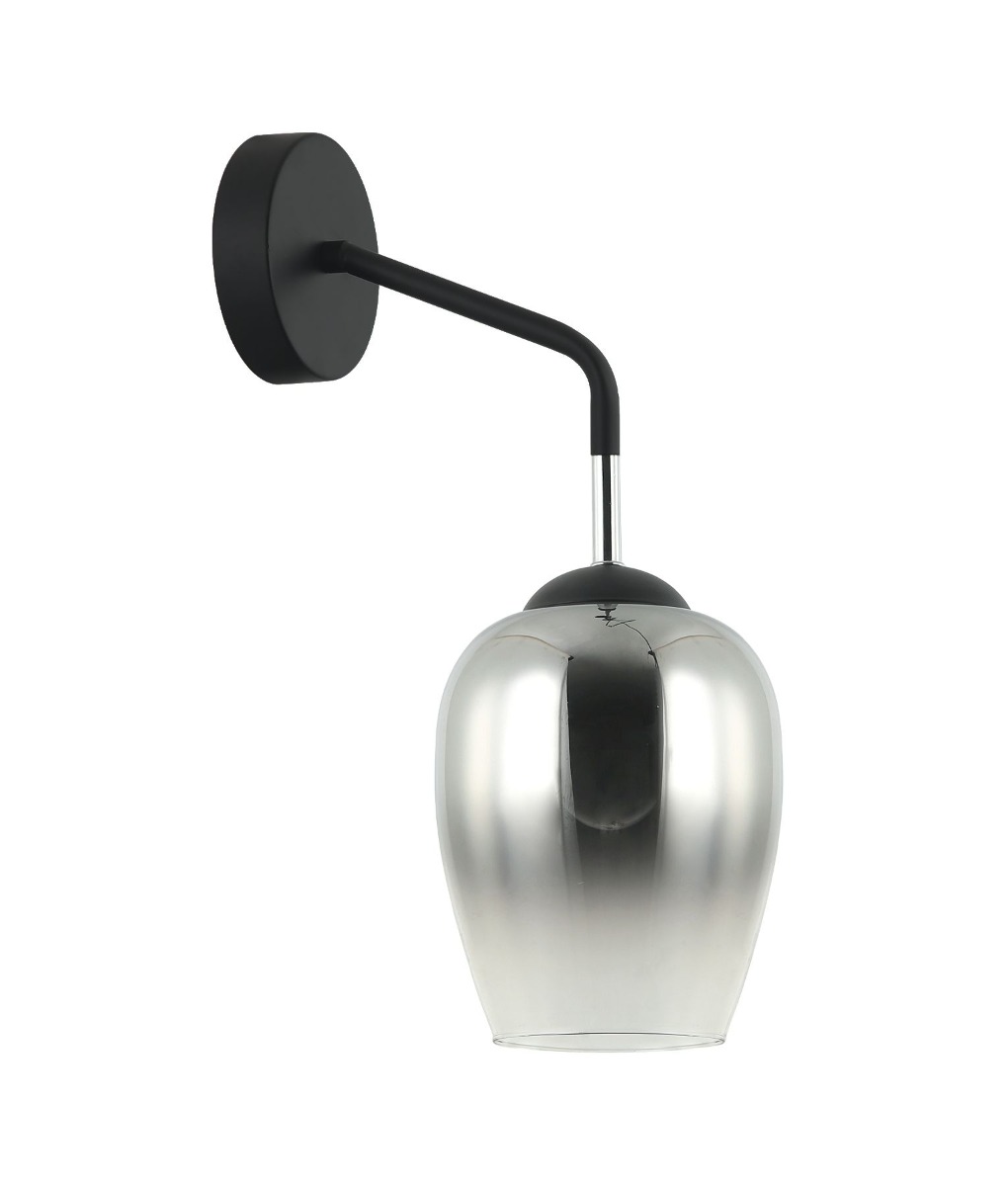 CLA Vinum 1 Light Wall Light - Smoke glass - Off