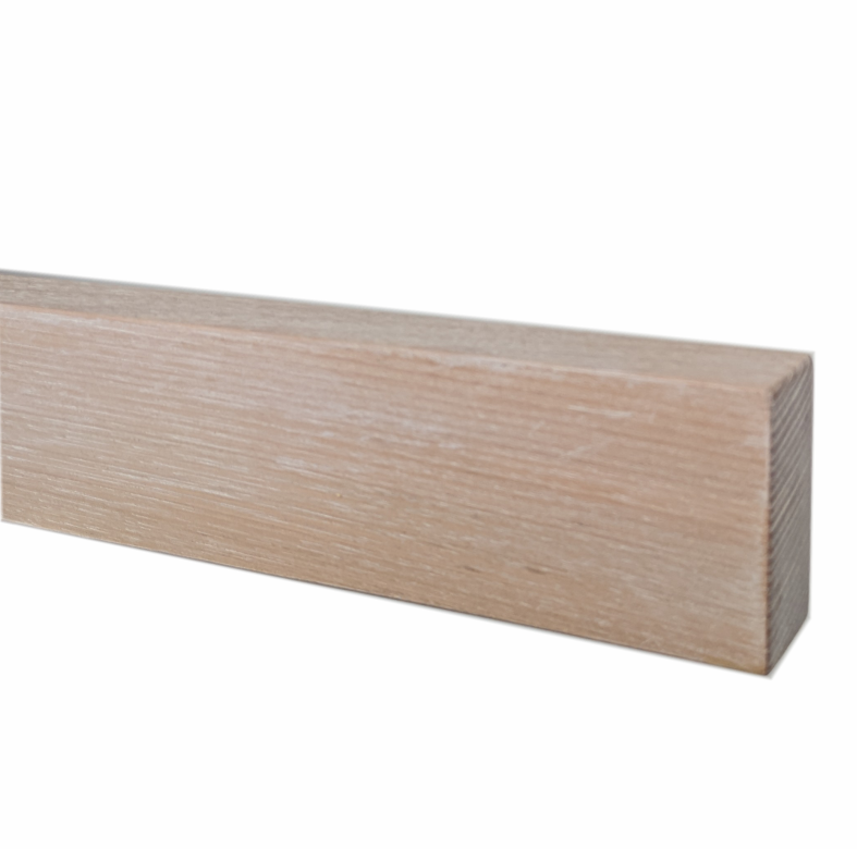 Washed White Victorian Ash Timber LED Pendant Light - closeup