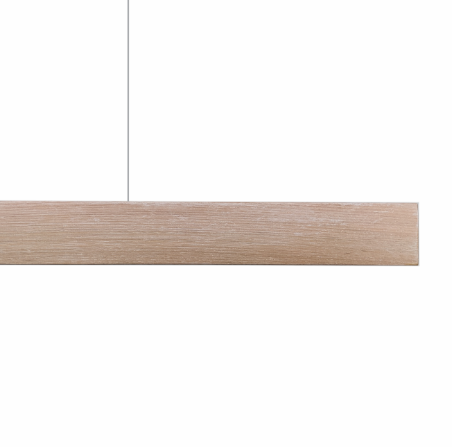 Washed White Victorian Ash Timber LED Pendant Light