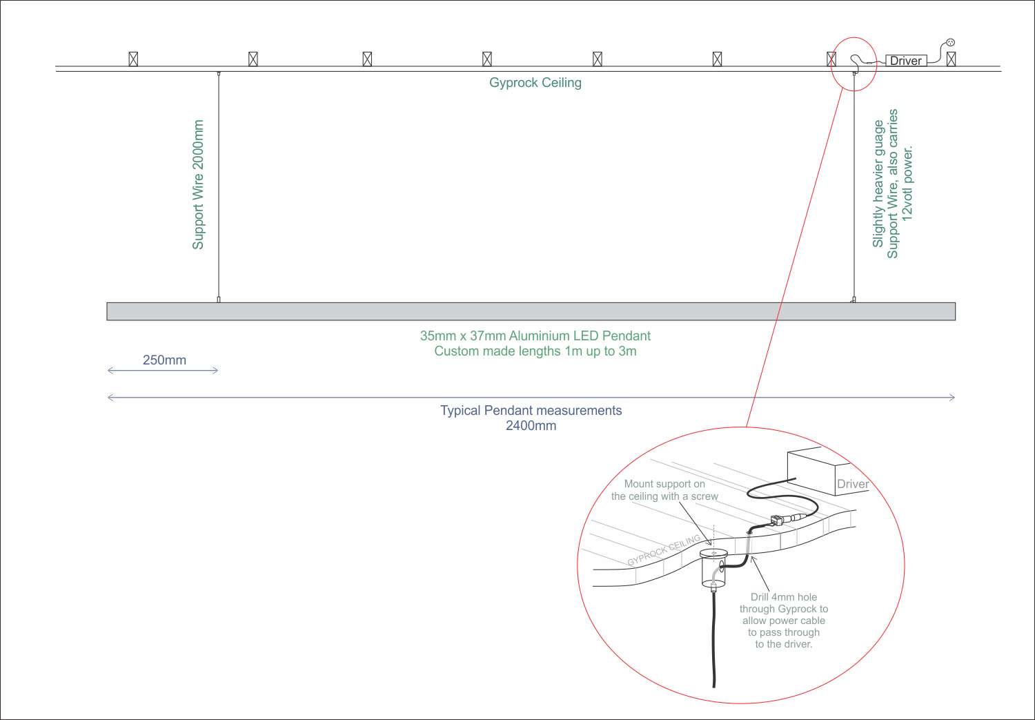 35mmx37mm pendant setup diagram