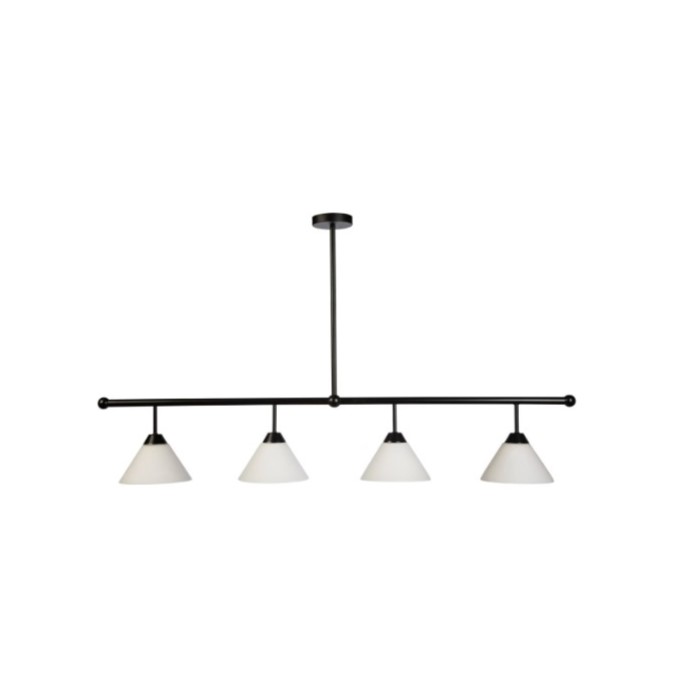 Fiorentino Lighting Zacha Opal Glass Black Pendant 
