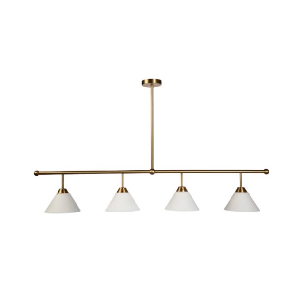 Fiorentino Lighting Zacha Opal Glass Gold Pendant