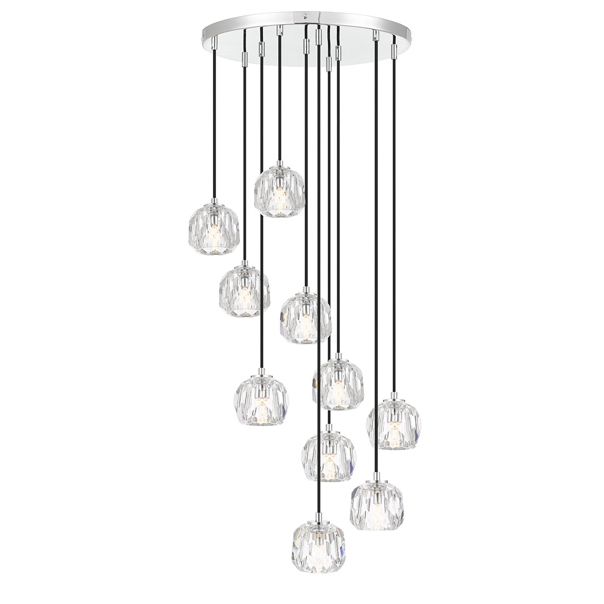 Telbix Lighting Zaha 10LT Chrome Pendant